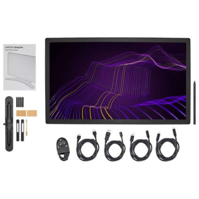 Wacom Cintiq Pro 27, tavoletta grafica con schermo 4K, display 26,9 pollici IPS, Pro Pen 3, multi-touch, Pantone Validated, 99% Adobe RGB