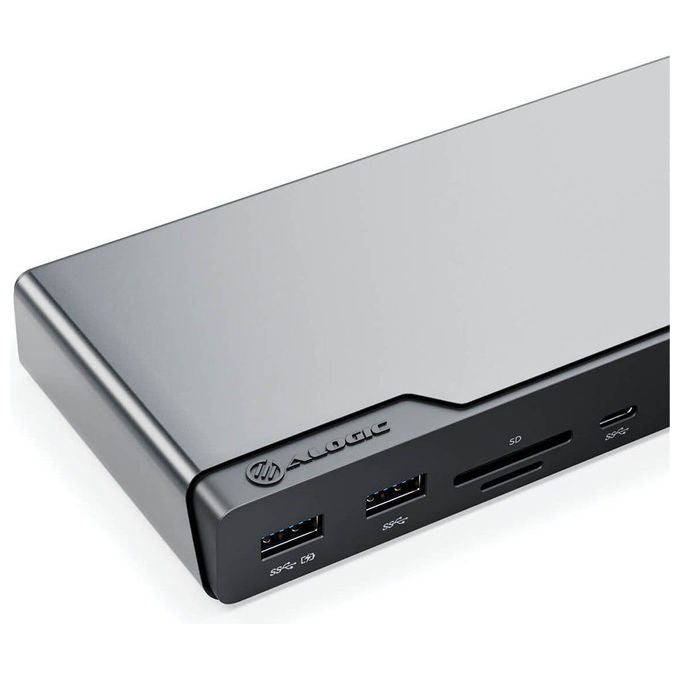 Alogic 9350784026590 DV4 Docking Station 4 Display HDMI DisplayPort USB 3.2 Gen 1 Type-C 100 W Alimentazione colore Grigio