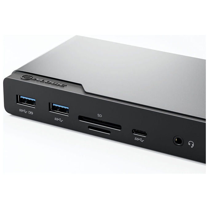 Alogic 9350784026590 DV4 Docking Station 4 Display HDMI DisplayPort USB 3.2 Gen 1 Type-C 100 W Alimentazione colore Grigio