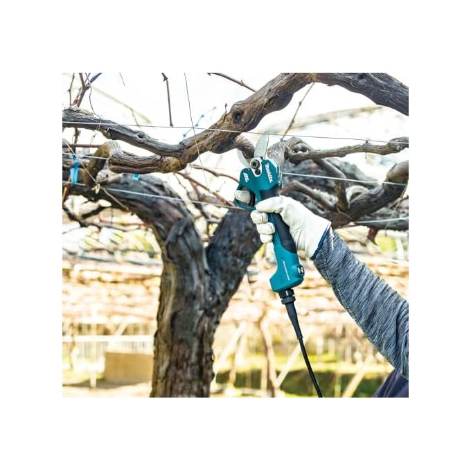 Makita DUP180Z Forbici da potatura cordless 18V Li-Ion motore brushless regolazione elettronica 4 posizioni XPT protezione polvere acqua inclusa fondina cintura olio pietra affilatura colore Nero