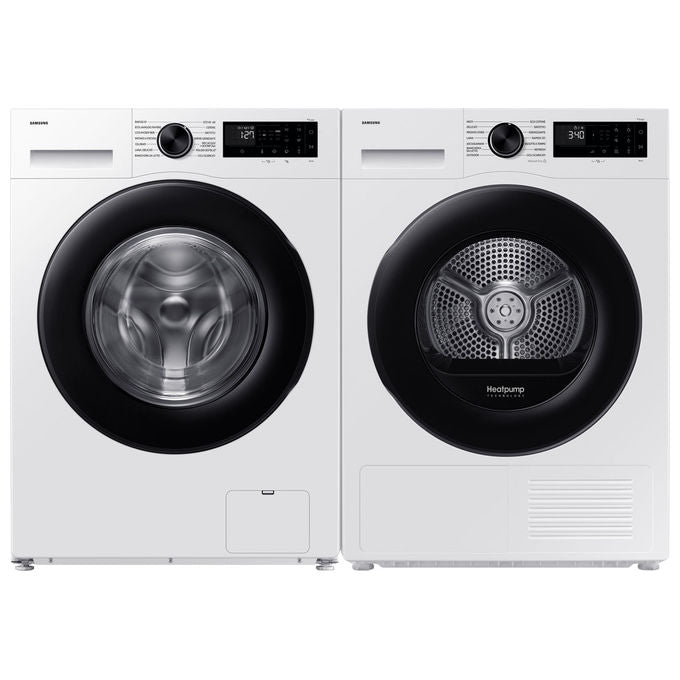 Samsung DV80DG52B0AEET Crystal EcoDry Asciugatrice Pompa di Calore 8 Kg Classe C Wi-Fi OptimalDry (85x60x60 cm) colore Bianco