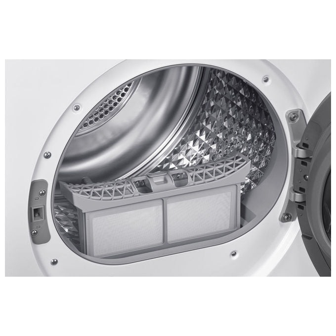 Samsung DV80DG52B0AEET Crystal EcoDry Asciugatrice Pompa di Calore 8 Kg Classe C Wi-Fi OptimalDry (85x60x60 cm) colore Bianco