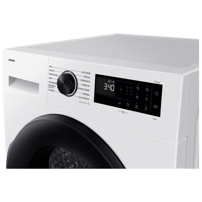 Samsung DV80DG52B0AEET Crystal EcoDry Asciugatrice Pompa di Calore 8 Kg Classe C Wi-Fi OptimalDry (85x60x60 cm) colore Bianco