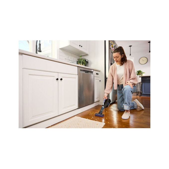 BLACK+DECKER DVD320BP Aspirabriciole Pet Senza Sacchetto con Luci LED 12V 22W Batteria Litio colore Nero