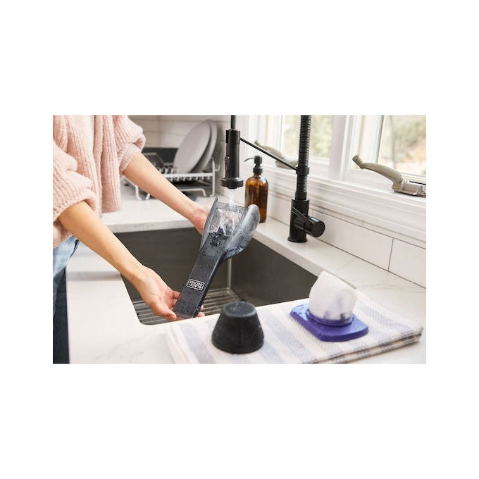 BLACK+DECKER DVD320BP Aspirabriciole Pet Senza Sacchetto con Luci LED 12V 22W Batteria Litio colore Nero