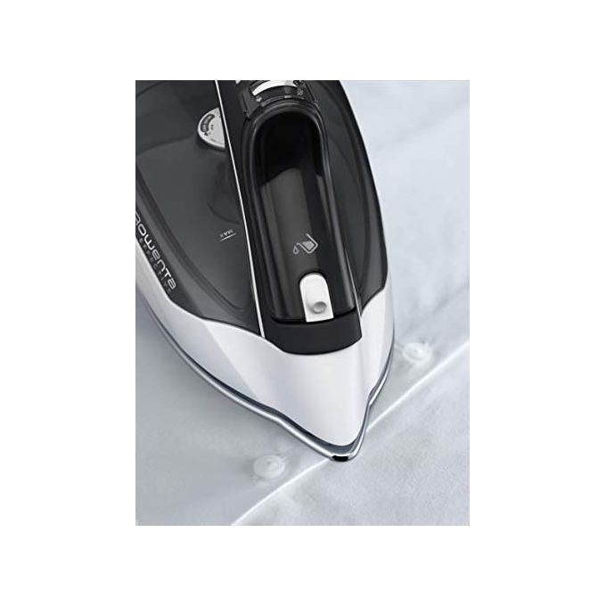 Rowenta DX1530 Effective Ferro da Stiro a Vapore 250 ml 2200 W 30 g-min Colpo di Vapore 100g Bianco-Nero