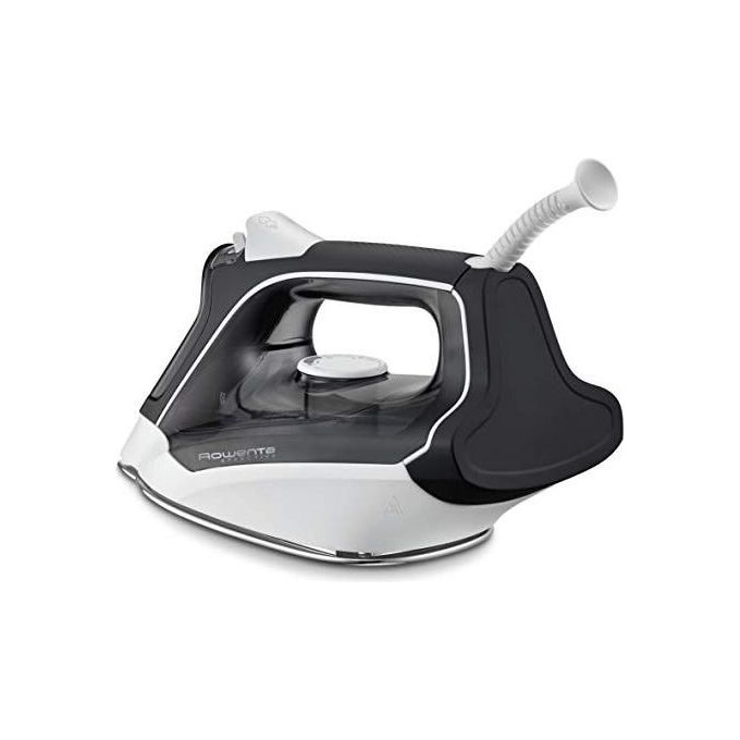 Rowenta DX1530 Effective Ferro da Stiro a Vapore 250 ml 2200 W 30 g-min Colpo di Vapore 100g Bianco-Nero