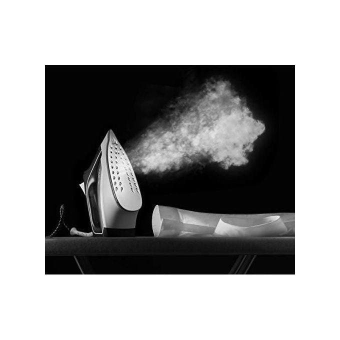 Rowenta DX1530 Effective Ferro da Stiro a Vapore 250 ml 2200 W 30 g-min Colpo di Vapore 100g Bianco-Nero