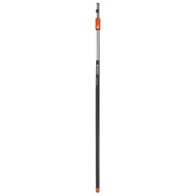 Gardena 03721-20 Combisystem Manico Telescopico in Alluminio 210 390 cm altezza lavoro 6 m colore Grigio