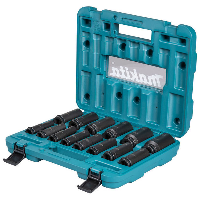 Makita E-16586 Set di chiavi a bussola udaristiche 14 pezzi 1-2'' 10-32 mm colore Nero Verde
