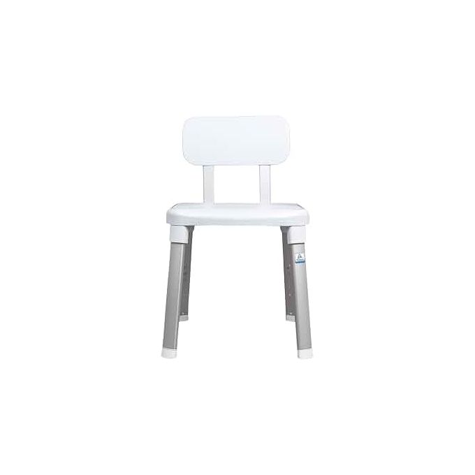 Weinberger 43906 Gratia Sedia da doccia con schienale regolabile in altezza supporto fino a 150 Kg colore Bianco e Cromato