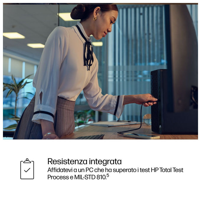 HP E07K4AT ProDesk 4 Tower G1i Desktop AI PC Intel Core Ultra 7 265 24 GB DDR5-SDRAM 1 TB SSD Windows 11 Pro colore Nero