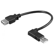 Goobay 95705 Cavo Estensione USB 2.0 Tipo A Maschio Angolato 90° a Femmina 0,3 m 480 Mbit-s colore Nero