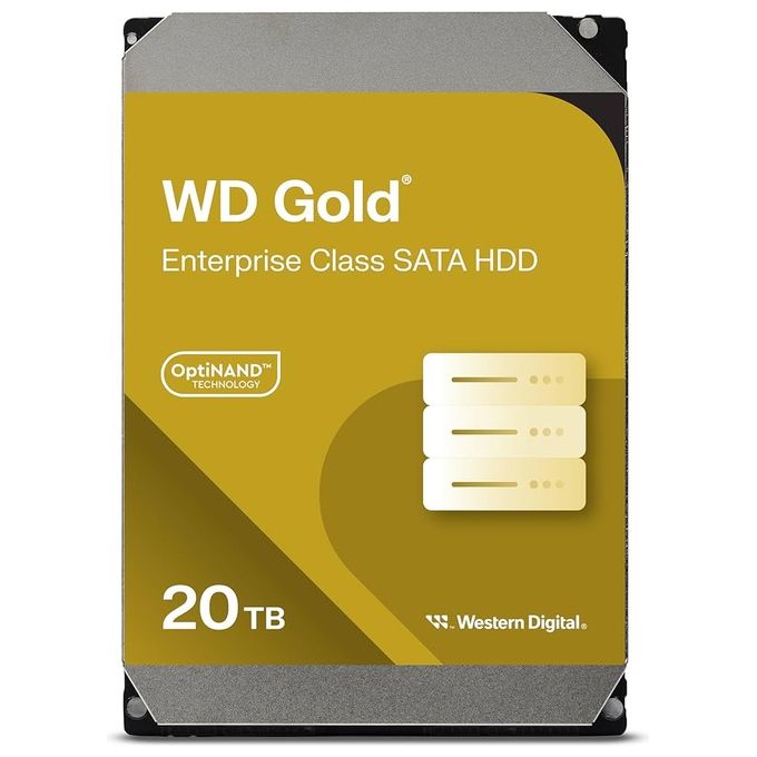 Western Digital WD203KRYZ HDD Interno Gold 20TB 3.5'' 512MB Cache SATA 6Gb-s 7200 rpm colore N-A