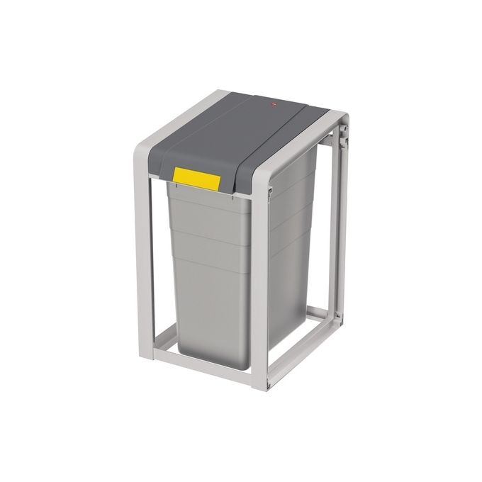Hailo 9352020 ProfiLine Öko XL Contenitore per Rifiuti 38 l con Coperchio e Interno Rimovibile colore Grigio