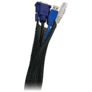 Link guaina avvolgicavi chiusura nastro a strappo diametro 32mm mt 1,80 nera