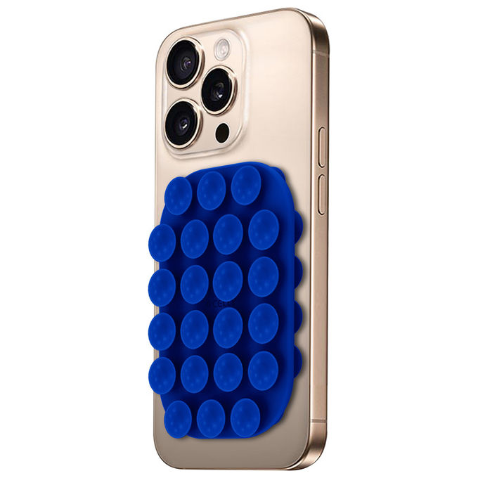 Celly COLFIXSQUAREBL Supporto Passivo per Telefono Cellulare Smartphone in Silicone con Fissaggio a Ventosa colore Blu