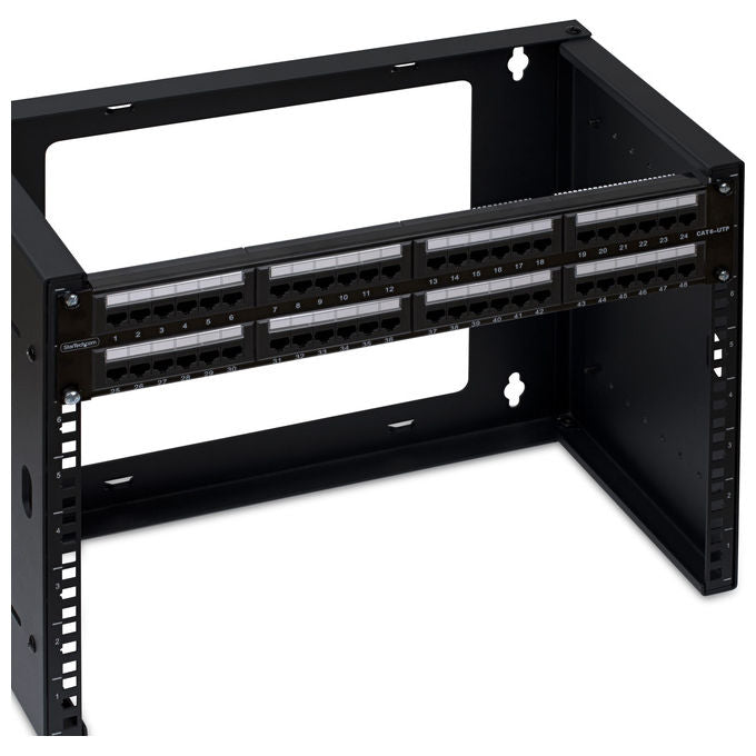 StarTech.com CPANEL48 Pannello Patch Cat6 48 porte 2U Rackmount RJ45 UTP 110 Punch-Down colore Nero