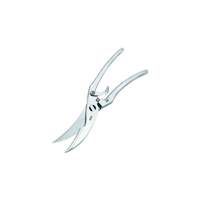 Gefu 12610 Forbici per Pollame Gefu Polla Acciaio Inox con Molla Integrata e Bloccaggio Sicurezza Lavabile in Lavastoviglie colore Argento