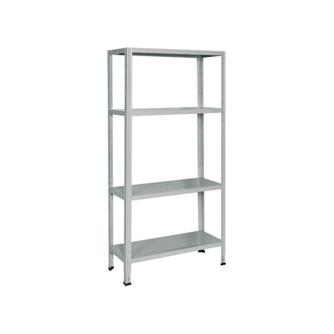 Bizzotto Scaffale Metallo 4 ripiani cm. 75x30x150 h colore Grigio E550G