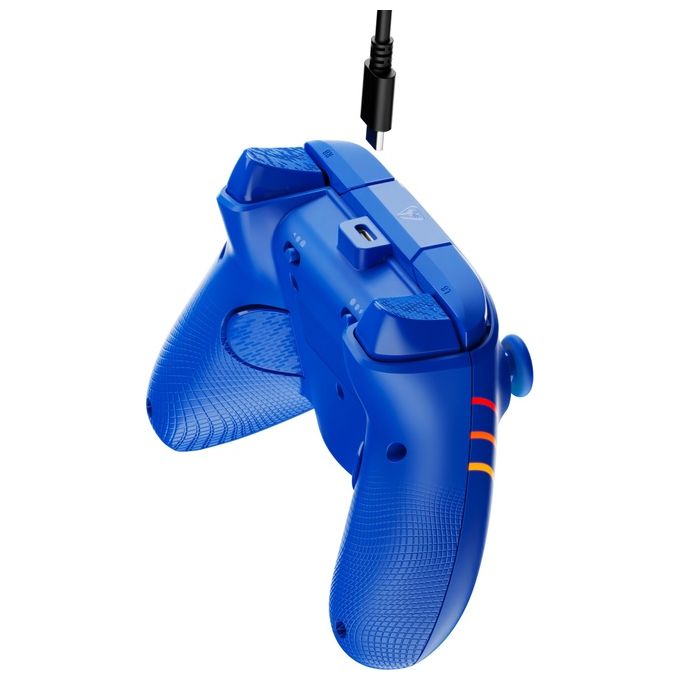 Turtle Beach TBC-2002-25 Afterglow Wave Gamepad Cablato con Licenza per Xbox e PC Pulsanti Programmabili Trigger Effetto Hall Controlli Audio RGB colore Blu