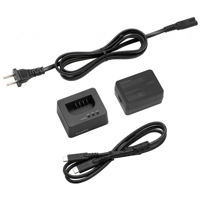 Panasonic DMW-BTC15E Caricabatterie per Fotocamera USB-C Compatibile con DMW-BLK22 colore Nero