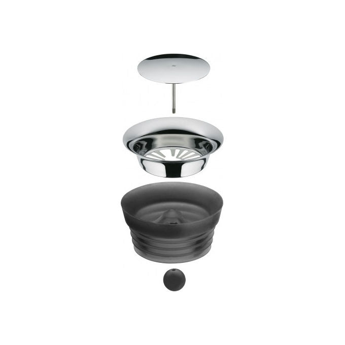WMF 06.1770.6610 Decanter in Vetro con Filtro Integrato e Chiusura Basculante 1 L colore Nero