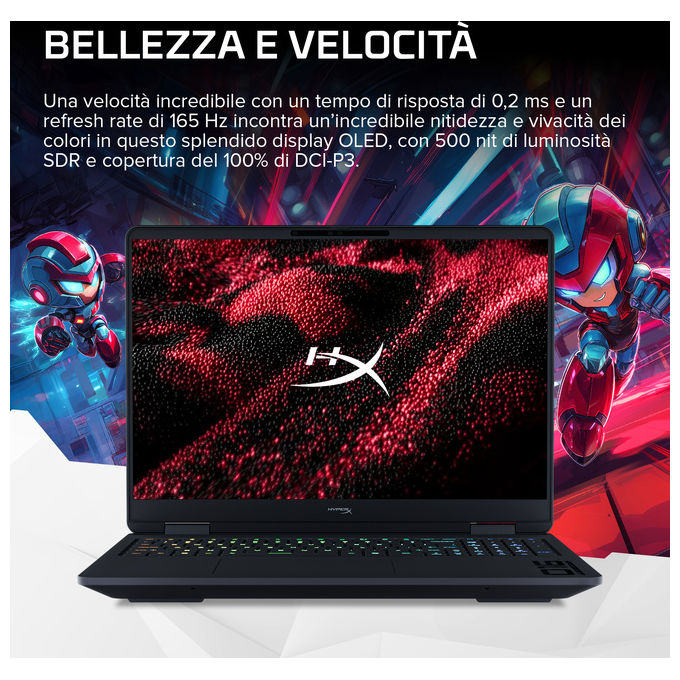 HP E4EW7EA OMEN 16 Laptop Intel Core Ultra 9 32 GB DDR5-SDRAM NVIDIA GeForce RTX 5070 2.5K 240 Hz colore Nero