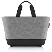 Reisenthel RBE7052 Shoppingbasket Twist Cestino per la spesa 22L in poliestere riciclato pieghevole con chiusura zip colore Silver