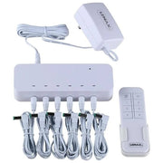LEMAX 54521 Scatola per Telecomando 6 Uscite 4.5 V DC 2 A Telecomando Incluso colore Bianco