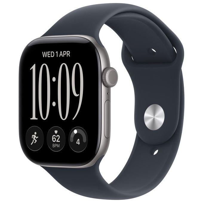 Apple MJE94QL-A Apple Watch Series 12 GPS Cassa 42 mm in Alluminio Grigio Siderale con Cinturino Sport Blu Marino M-L colore Blu Marino
