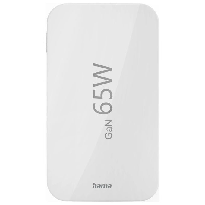Hama 00201976 Caricabatterie 65 W 2x USB C 1x USB A Ricarica Rapida Power Delivery Quick Charge GaN Bianco