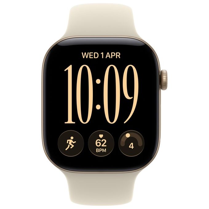 Apple MJEE4QL-A Apple Watch Series 12 GPS Cassa 42 mm in Alluminio con Cinturino Sport colore Oro chiaro