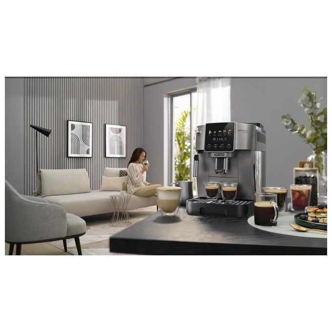 De'Longhi ECAM220.50.TB Magnifica Start Macchina da caffe' Automatica 1.8 L 15 bar 1450 W Macinacaffe' Cappuccinatore colore Titanio