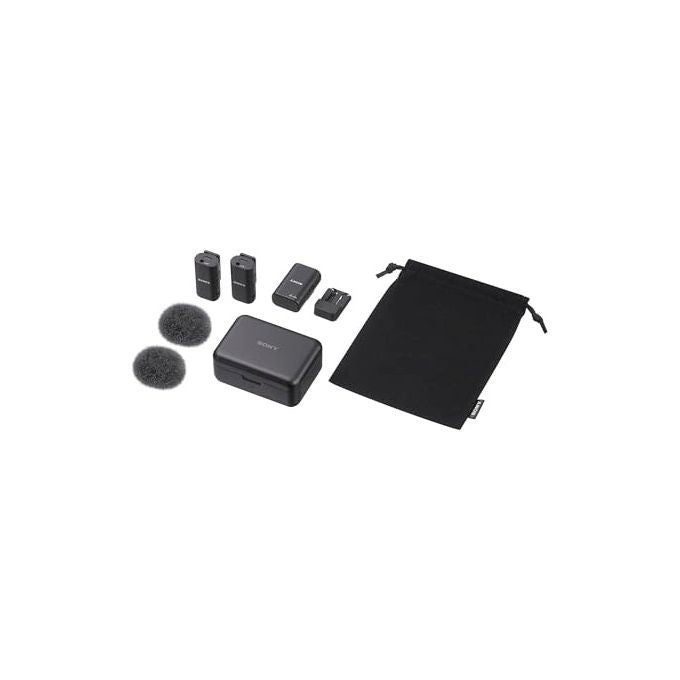 Sony ECMW3.CE7 Microfono Wireless a 2 Canali con Bluetooth 5.3 e USB-C colore Nero