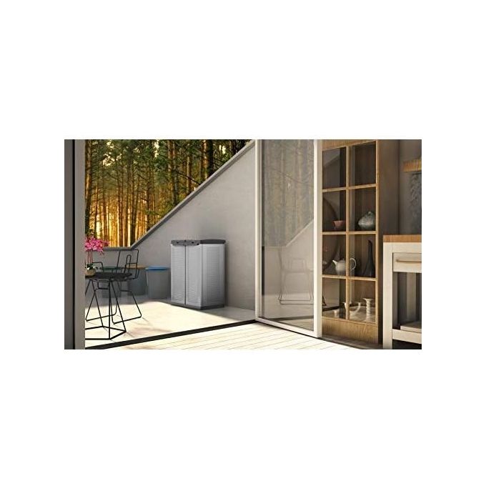 Armadio Eco Cab 2 Grigio Sky Raccolta Differenziata L68 X P39 X H88,7