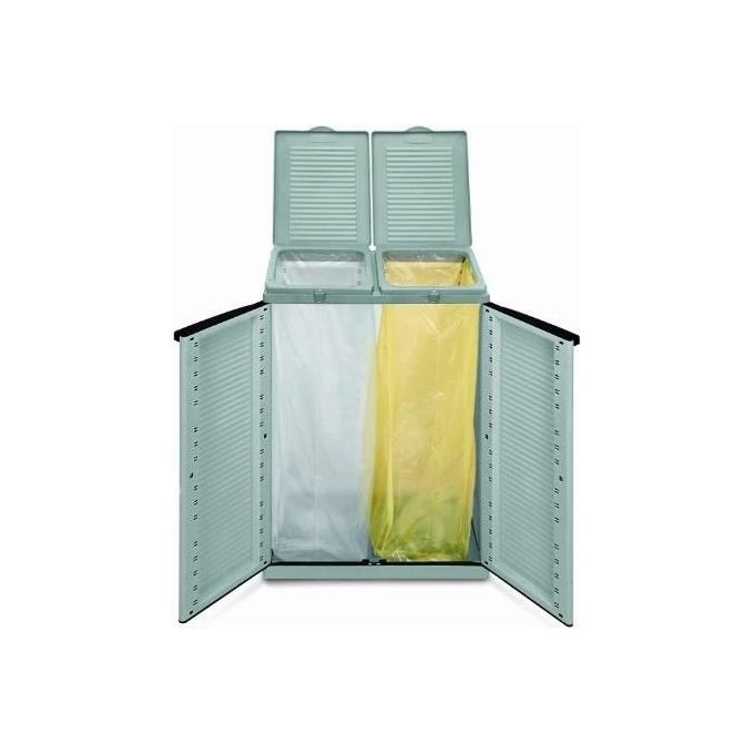 Armadio Eco Cab 2 Grigio Sky Raccolta Differenziata L68 X P39 X H88,7