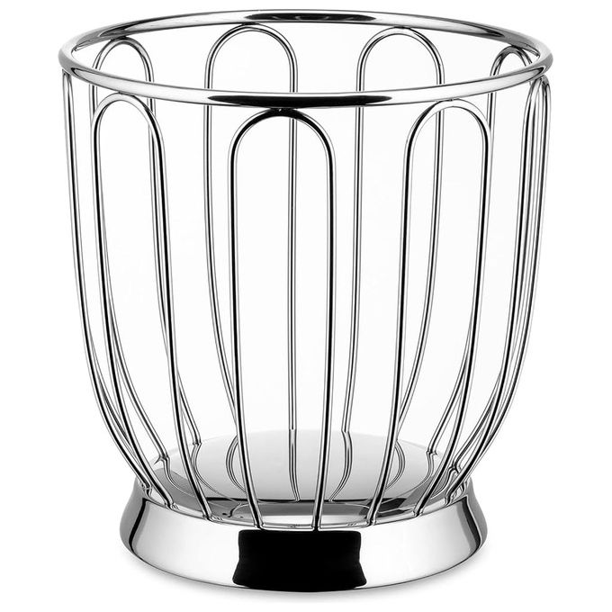Alessi 370-19 Portaagrumi di Design in Acciaio Inossidabile 18-10 Diametro 19 cm Altezza 20 cm colore Acciaio