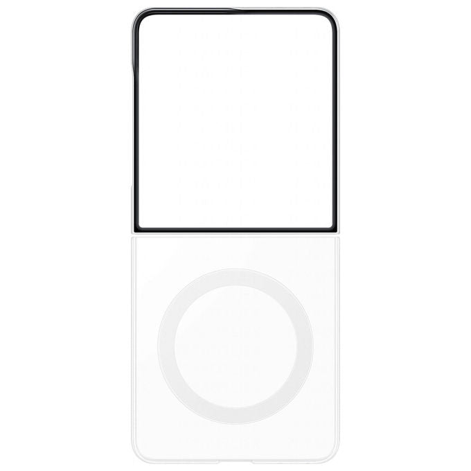 Samsung EF-CF776CTEGWW Galaxy Z Flip8 Clear Magnet Case Compatibile con MagSafe Carica Wireless Supporto Anti Graffio Protezione Anti Ingiallimento colore Trasparente