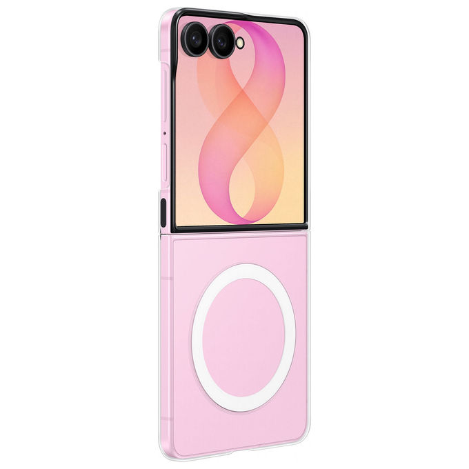 Samsung EF-CF776CTEGWW Galaxy Z Flip8 Clear Magnet Case Compatibile con MagSafe Carica Wireless Supporto Anti Graffio Protezione Anti Ingiallimento colore Trasparente