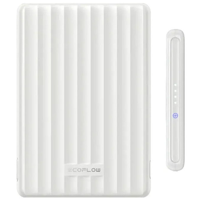 EcoFlow EF-RAPIDQI1-5K-W-EU RAPID Mag Powerbank Batteria Portatile 5000 mAh 20 W Magnetico Wireless Qi 7,5 W colore Bianco