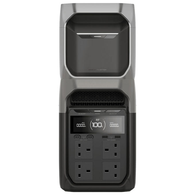 EcoFlow EFDELTA3P-EB Batteria aggiuntiva per stazione di alimentazione portatile 1024 Wh compatibile con Delta 3 e Delta 3 Plus colore Nero Grigio
