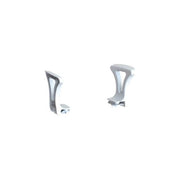 K DESIGN 874722 Braccioli di sostegno per sedia da doccia o toilette forma ergonomica antiscivolo colore Bianco