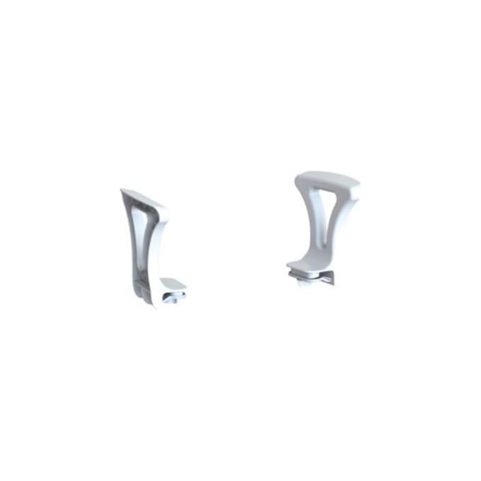 K DESIGN 874722 Braccioli di sostegno per sedia da doccia o toilette forma ergonomica antiscivolo colore Bianco