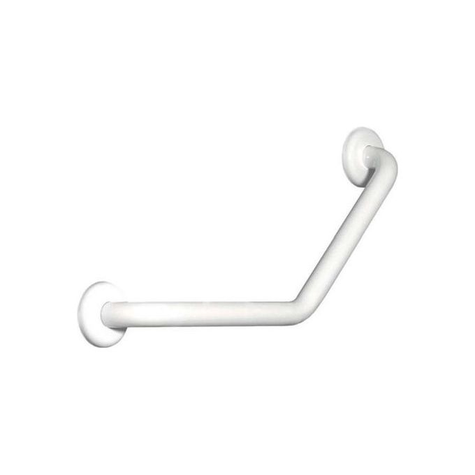 Kdesign EH-N1212-PCX Corrimano Angolare in Acciaio Laccato 30x30 cm con Finitura Epossidica Portata 150 Kg colore Bianco