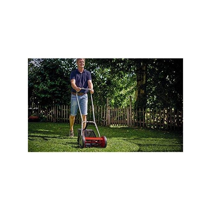 Einhell GC-HM 300 Tosaerba Manuale a Spinta 30 cm 5 Lame Superficie 150 m² Cestello 16 L colore Nero Rosso