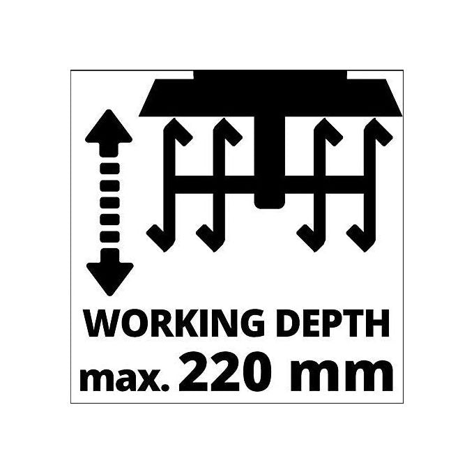 Einhell 3431060 GC-RT 1545 M Motozappa Elettrica 1500 W larghezza lavoro 45 cm profondita' 22 cm 6 frese