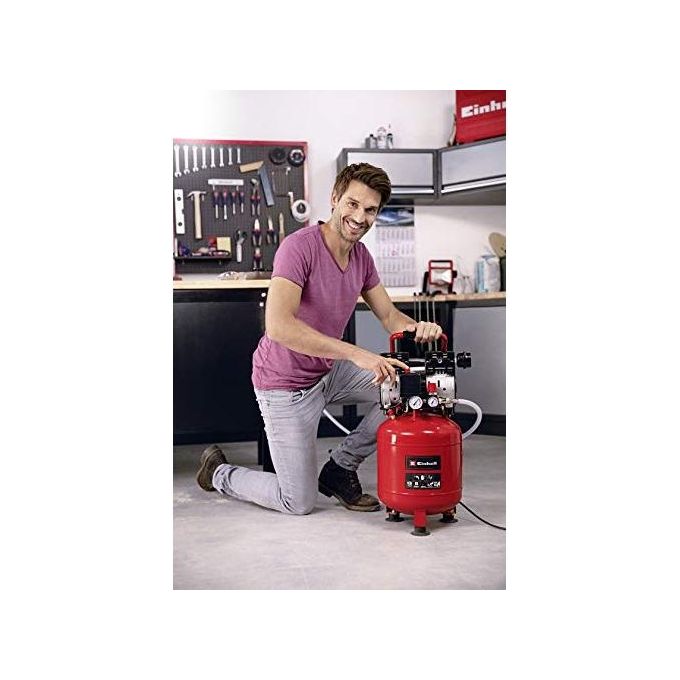 Einhell 4020610 TE-AC 135-24 Silent Plus Compressore silenzioso 750 W 24 L 8 bar 57 dB colore Nero