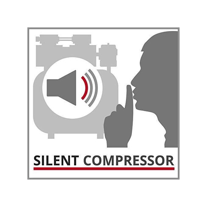 Einhell 4020610 TE-AC 135-24 Silent Plus Compressore silenzioso 750 W 24 L 8 bar 57 dB colore Nero