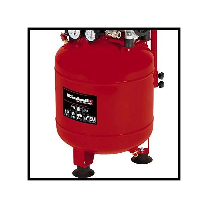 Einhell 4020610 TE-AC 135-24 Silent Plus Compressore silenzioso 750 W 24 L 8 bar 57 dB colore Nero